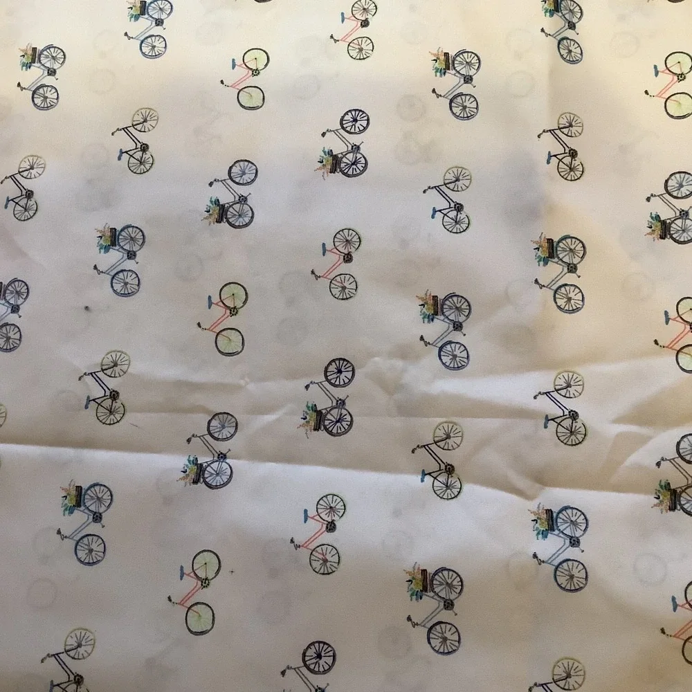 Alex & Zoe Bicycle Print Pillowcases Set of 2 White Multicolor 39x20